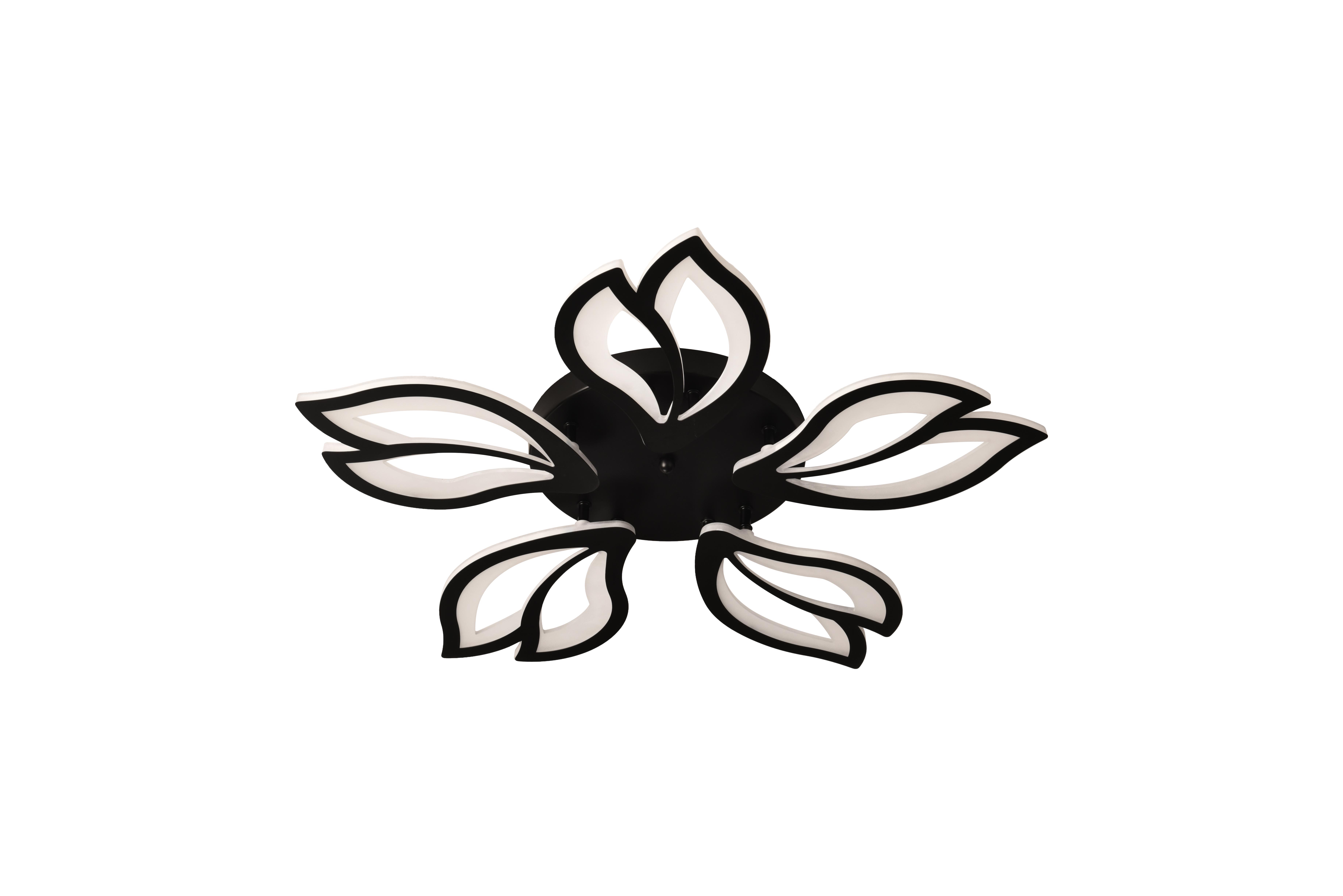 Люстра светодиодная акриловая Valeso V L6078-5 BK на 5 плафонов