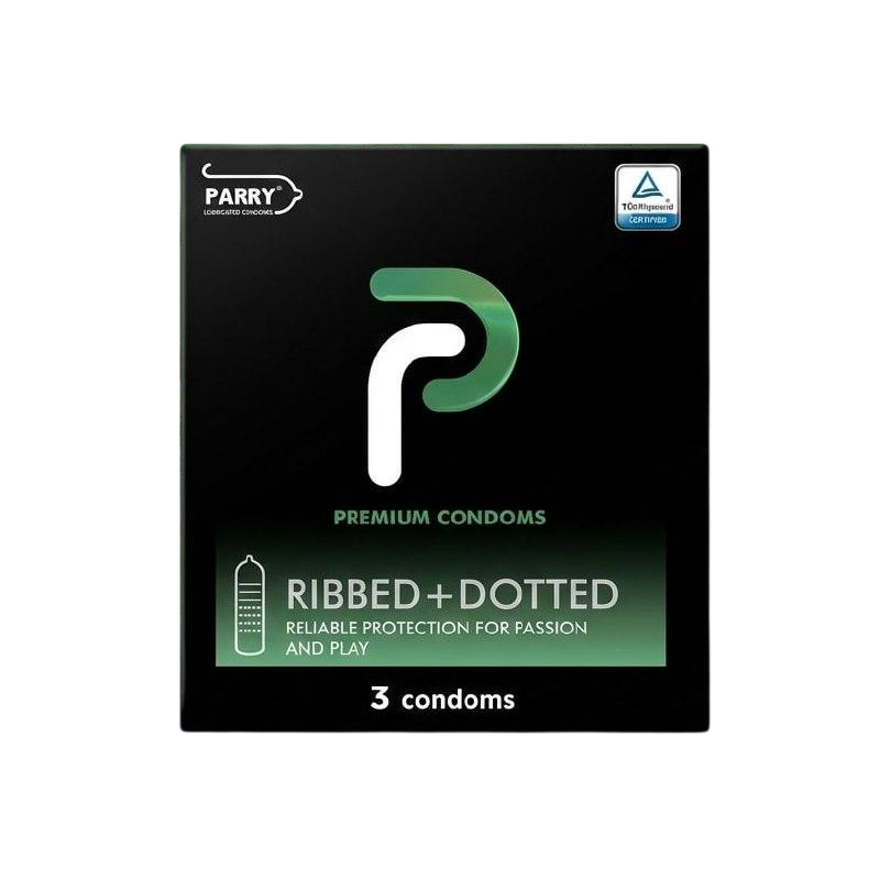 Презервативы с точками и ребрами Parry Ribbed+Dotted 3 шт. (000006718)