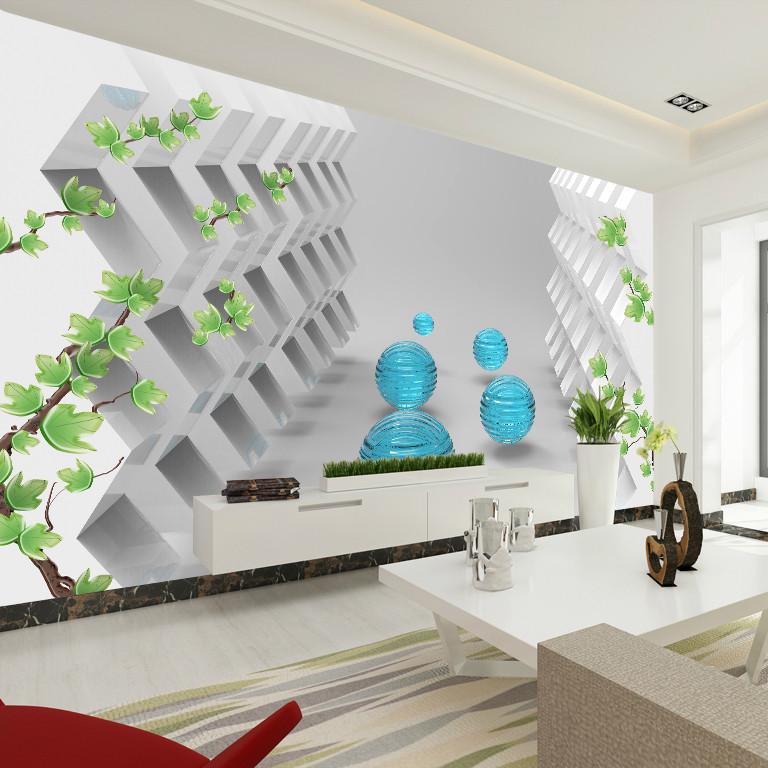 Фотообои флизелиновые 3D для спальни/зала/кухни моющиеся Абстракция с шариками