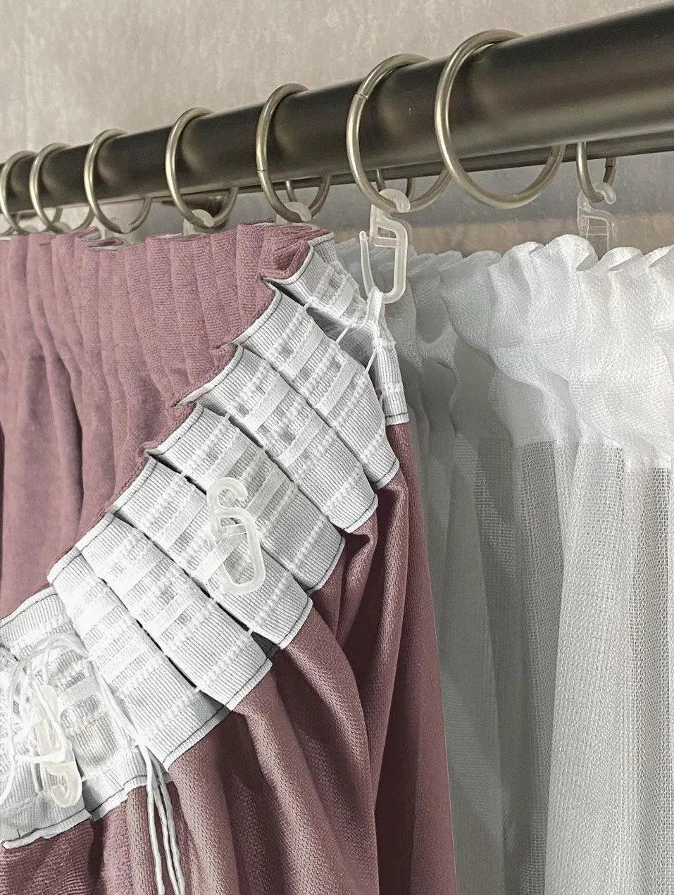 Комплект штор Diamond мікровелюр 200х280 см 2 шт. Рожевий - фото 2 Комплект штор Diamond мікровелюр 200х280 см 2 шт. Рожевий - фото 2