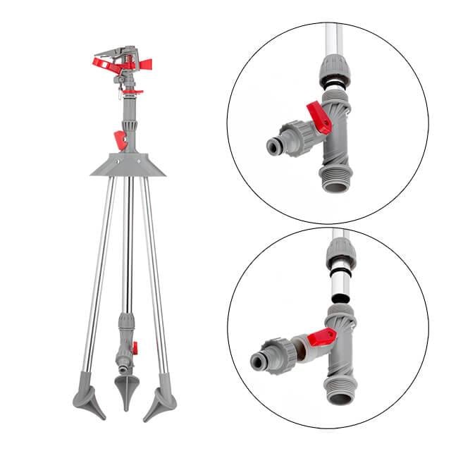 Дождеватель пульсирующий Intertool GE-0068 с полной/частичной зоной полива на треноге (11266537) - фото 2