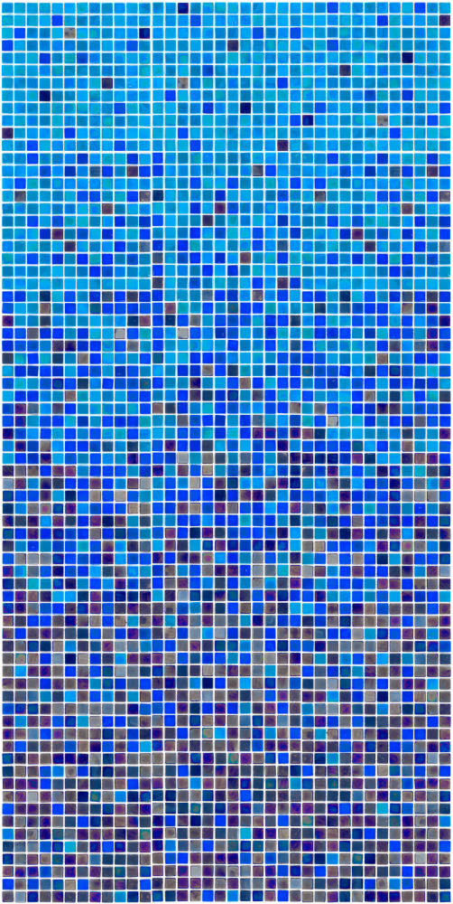 Мозаїка скляна AquaMo MX25-3-02-03-04 розтяжка градієнт в спа хамам ванну 1912x317x4 мм на папері Синьо-блакитний (004123-2)