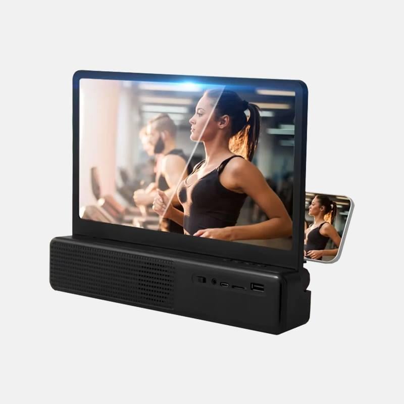 Увеличитель экрана для телефона 3D с Bluetooth колонкой Black