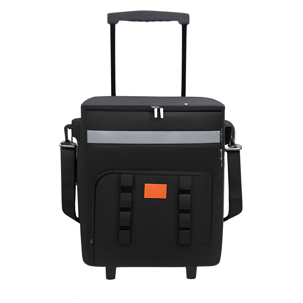 Сумка-холодильник на колесах R40954 водонепроницаемая с ручкой 28х33х34 см Черный (32534416)