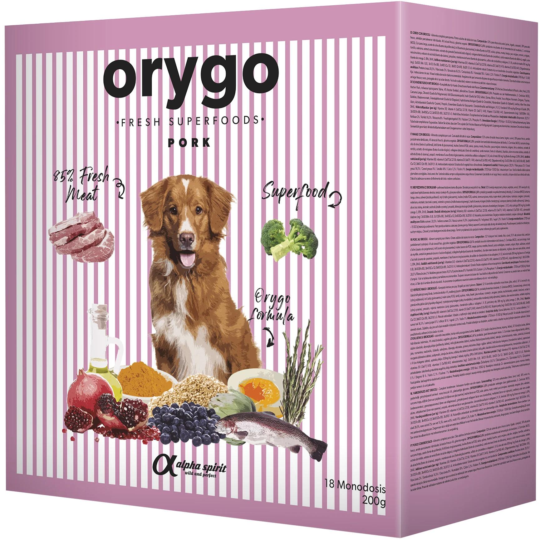 Корм полувлажный ORYGO Pork для взрослых собак всех пород со свининой и брокколи 3,6 кг (ORYGD030000846) Корм полувлажный ORYGO Pork для взрослых собак всех пород со свининой и брокколи 3,6 кг (ORYGD030000846)