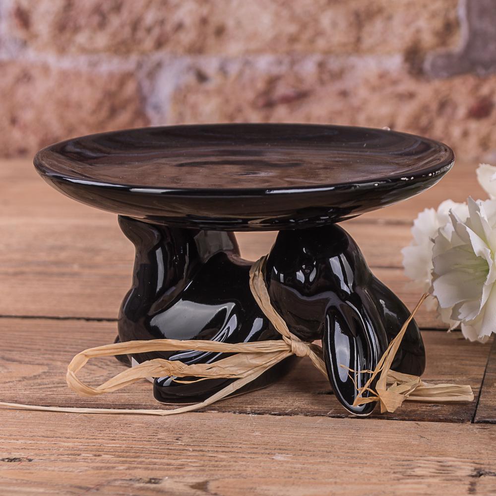 Подставка под кулич зайчик Черный (4963-1)