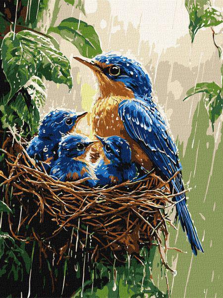 Картина за номерами Ideyka Весняний дощ 30x40 см (Id-KHO6741)