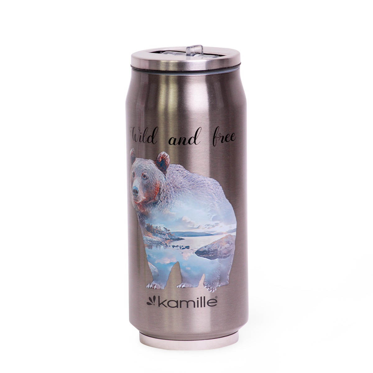 Термобанка Kamille 500 мл из нержавеющей стали KM-2205