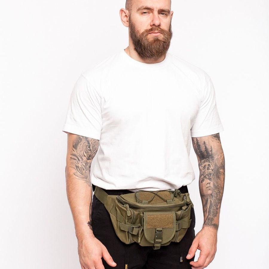 Сумка поясная зеленый - фото 10 Сумка поясная зеленый - фото 10