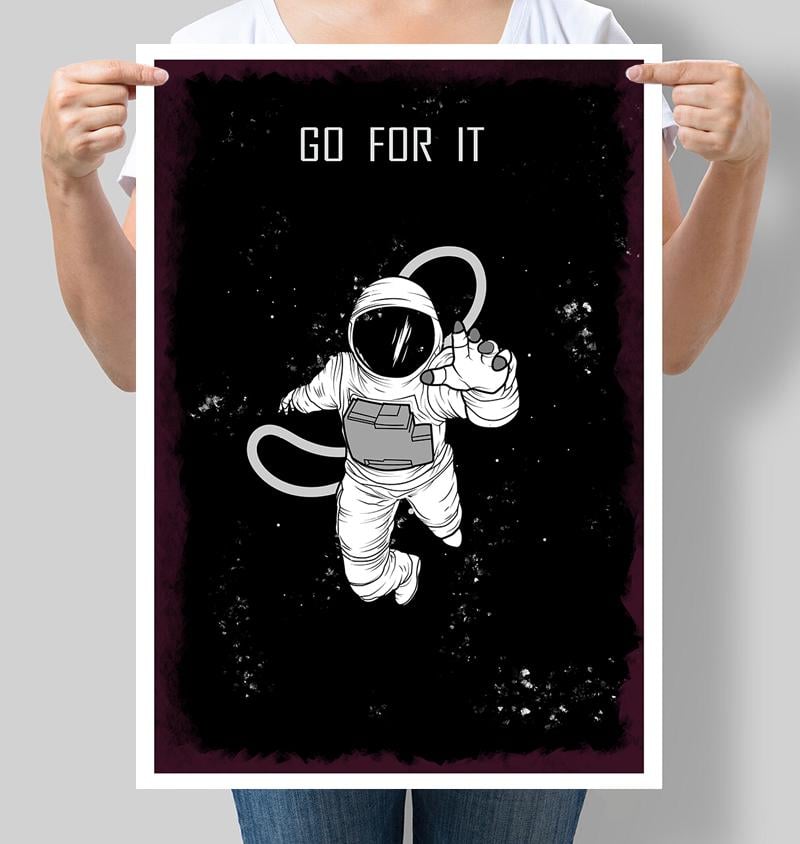 Постер мотивуючий "Go for it" 42х60 см (М036)