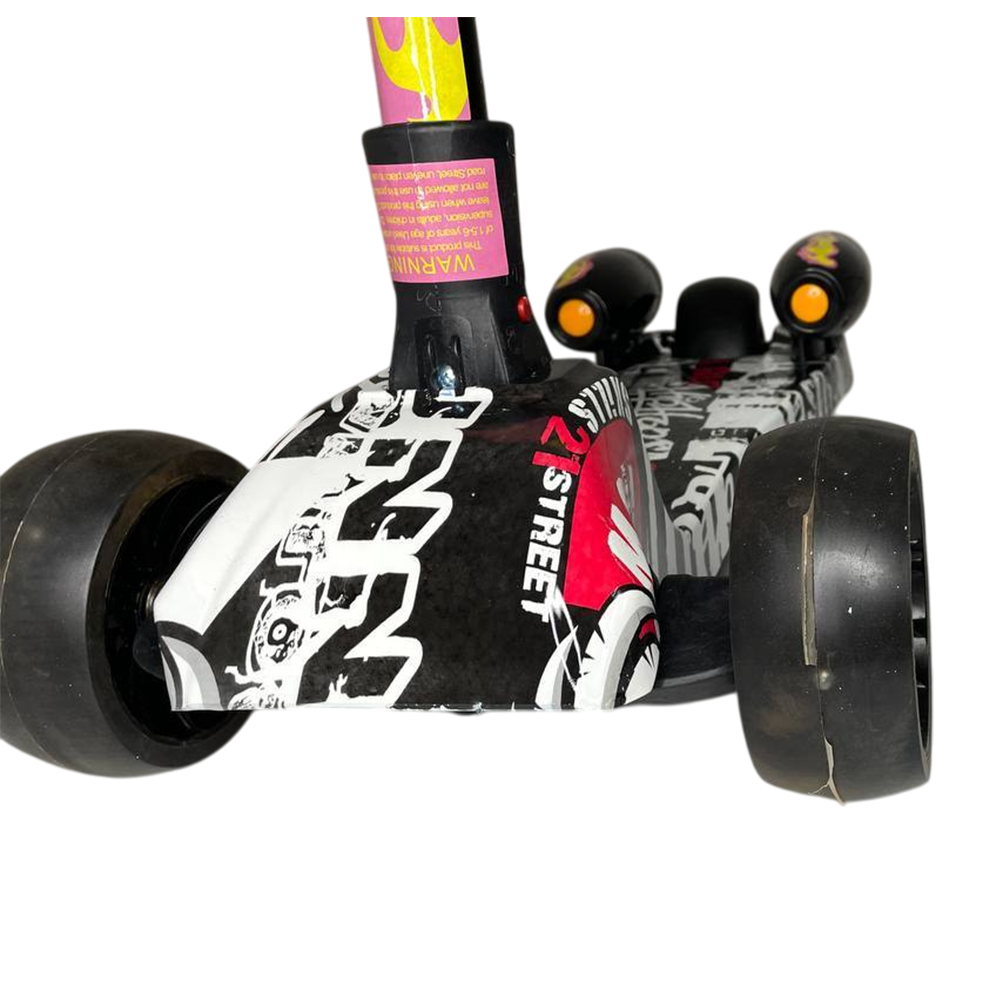 Самокат Voltronic Графіті з музикою та димом і світлом до 50 кг Білий (НКП) - фото 7