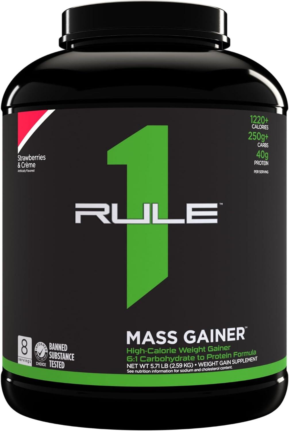 Гейнер Rule One Mass Gainer Strawberries & Creme 2,6 кг