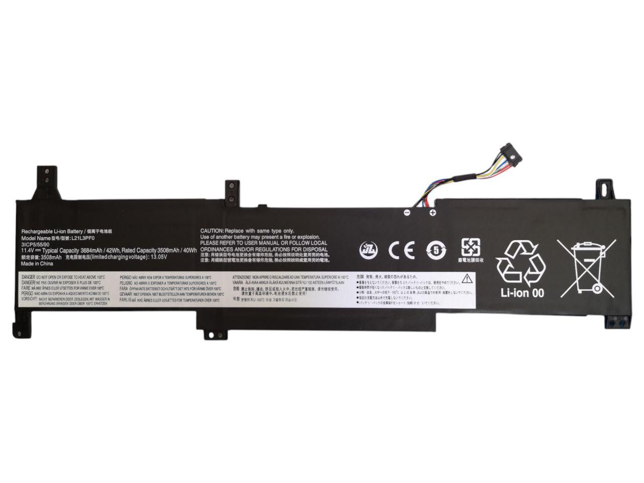 Акумулятор для Lenovo IdeaPad 14IGL7/14IJL7/SB11D70893/L21M3PF0/L21C3PF0/L21D3PF0/L21L3PF0/L21M3PF1 3684mah 42Wh