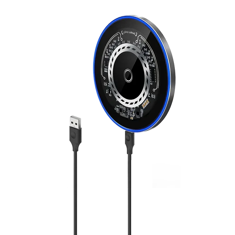 Зарядное устройство беспроводное для смартфонов D6T 15W прозрачное (1908240942)