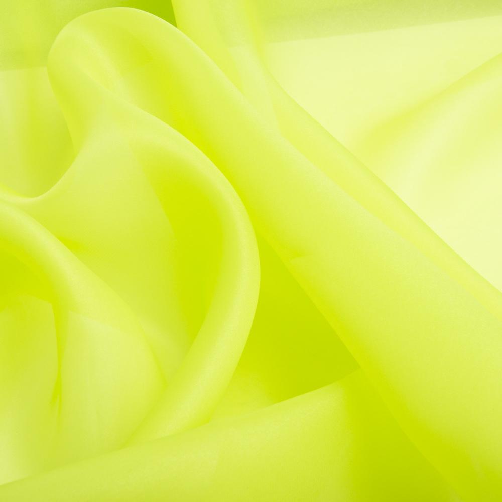 Ткань органза шелк однотонная Лайм (24431)