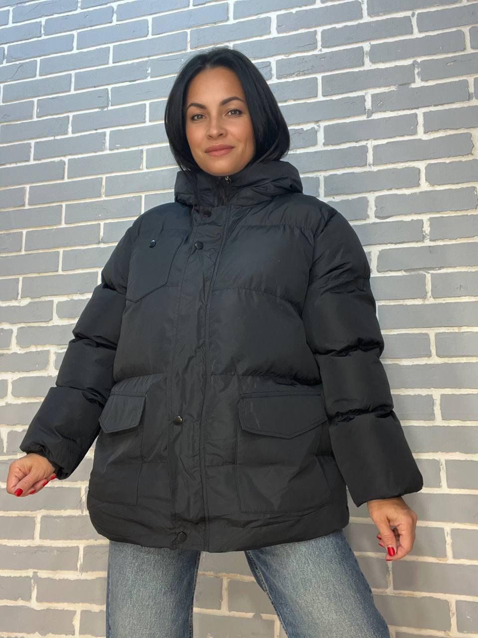 Куртка жіноча RUIXI 6093 парка пуффер з паском подовжена з капюшоном оверсайз р. 46 Чорний (949) - фото 5 Куртка жіноча RUIXI 6093 парка пуффер з паском подовжена з капюшоном оверсайз р. 46 Чорний (949) - фото 5