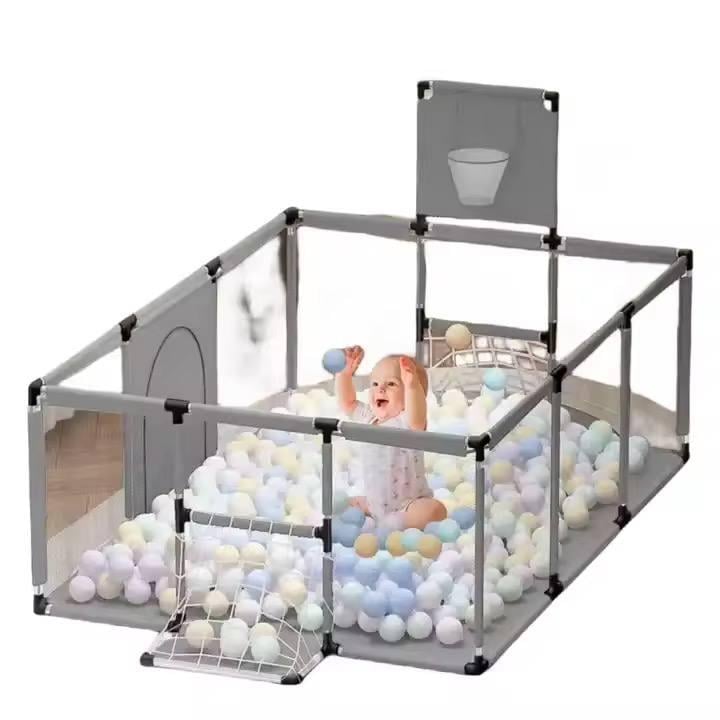 Манеж дитячий ігровий Сірий (MG04) - фото 2 Манеж дитячий ігровий Сірий (MG04) - фото 2