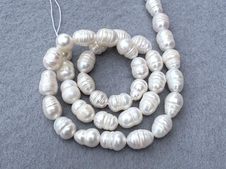 Жемчуг речной для бус 8х10 мм