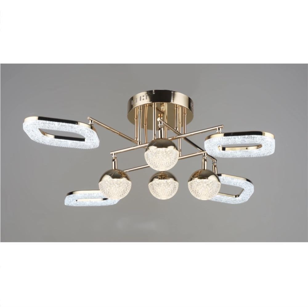 LED-люстра потолочная Sirius на восемь плафонов 3000/6500К IP20 B YH1185/4+4 76W Золотой (28688386)