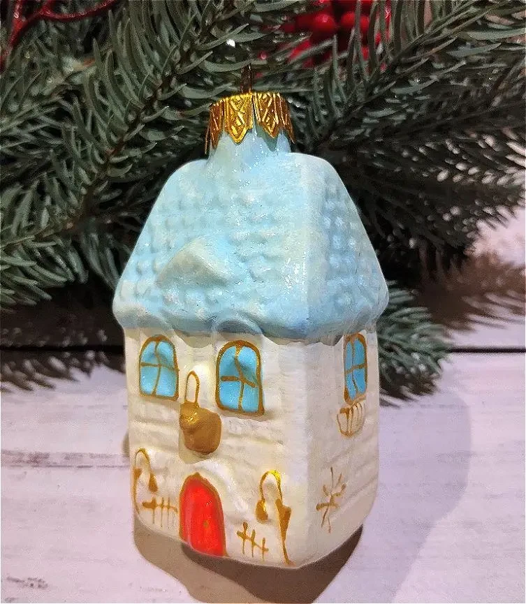 Игрушка новогодняя елочная Домик большой