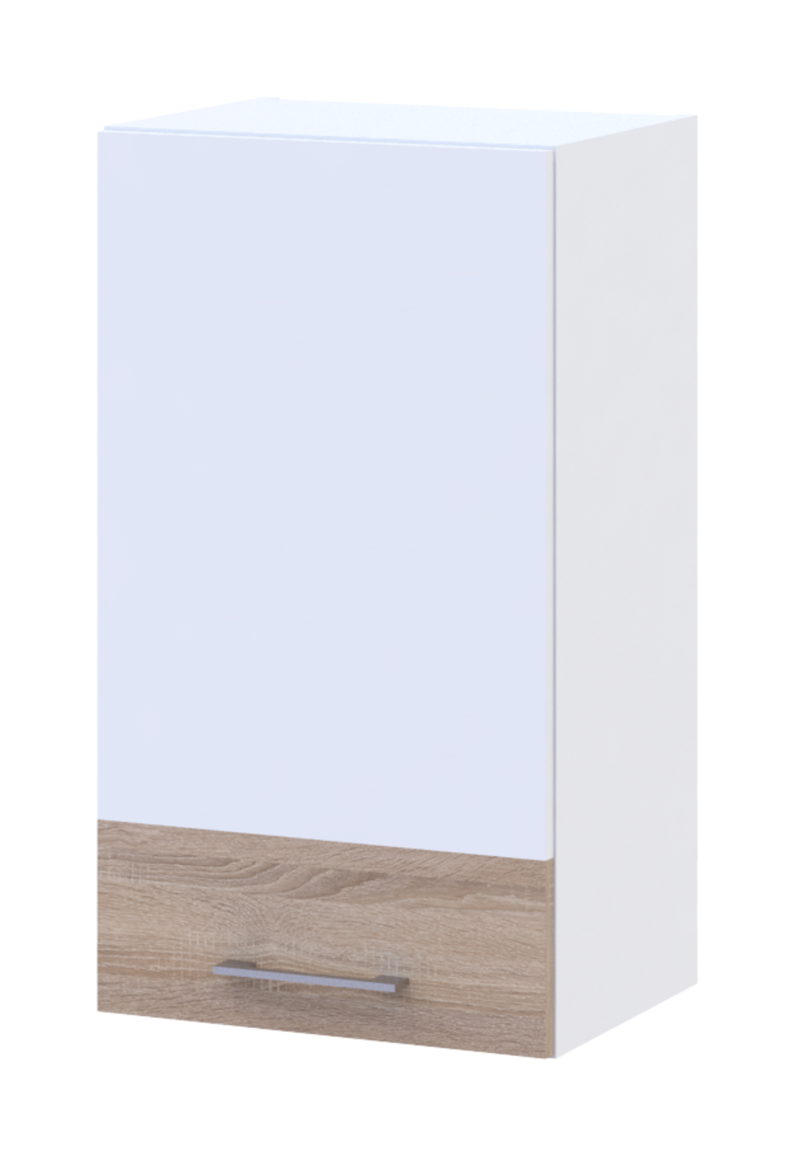 Кухня Doros Лея В72_Ш40 верхняя узкая ДСП 40х31,6х72 см Белый/Дуб Сонома (81359337.2)