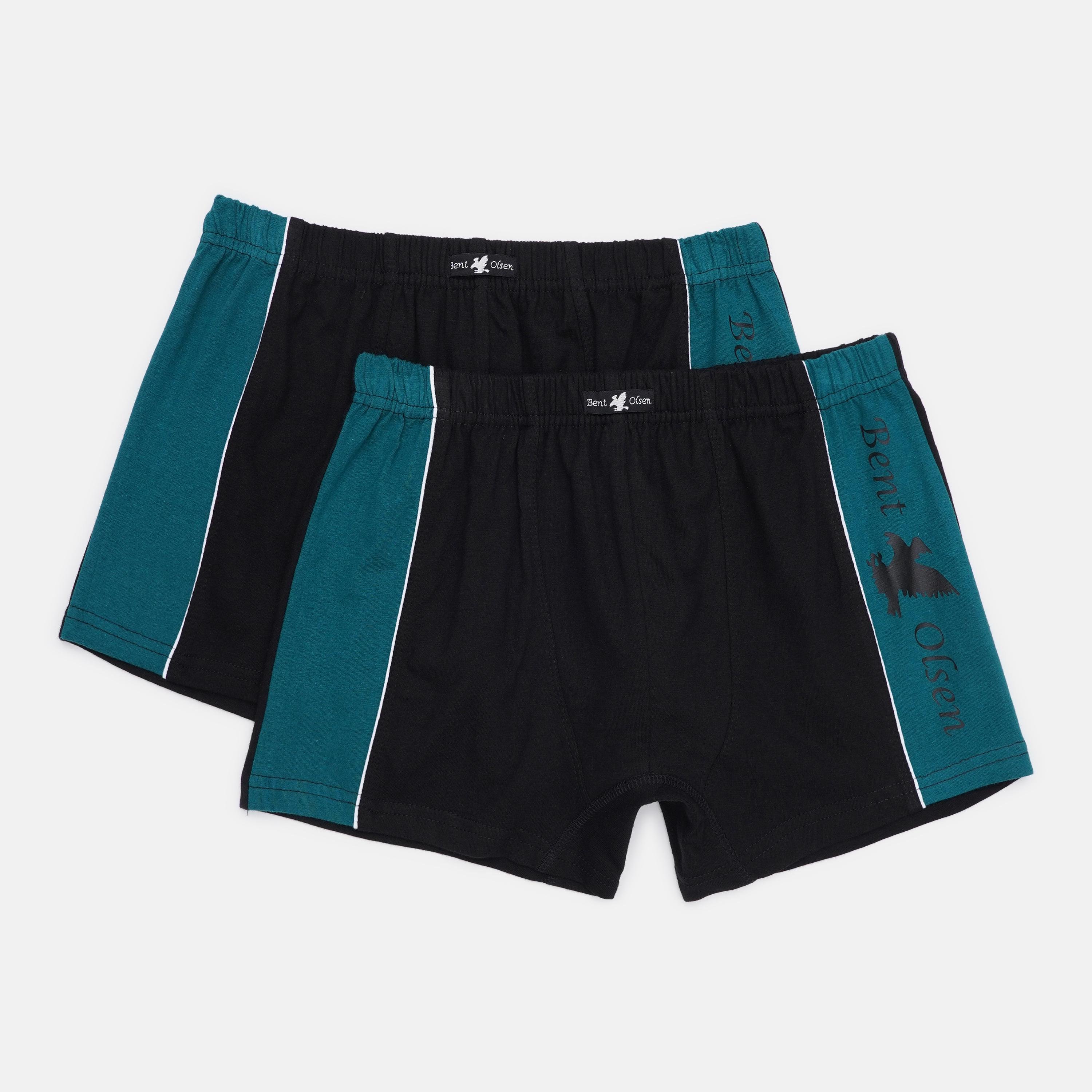 Труси BentOlsen смужка 2 шт. XXL Чорно-зелений (374121081)