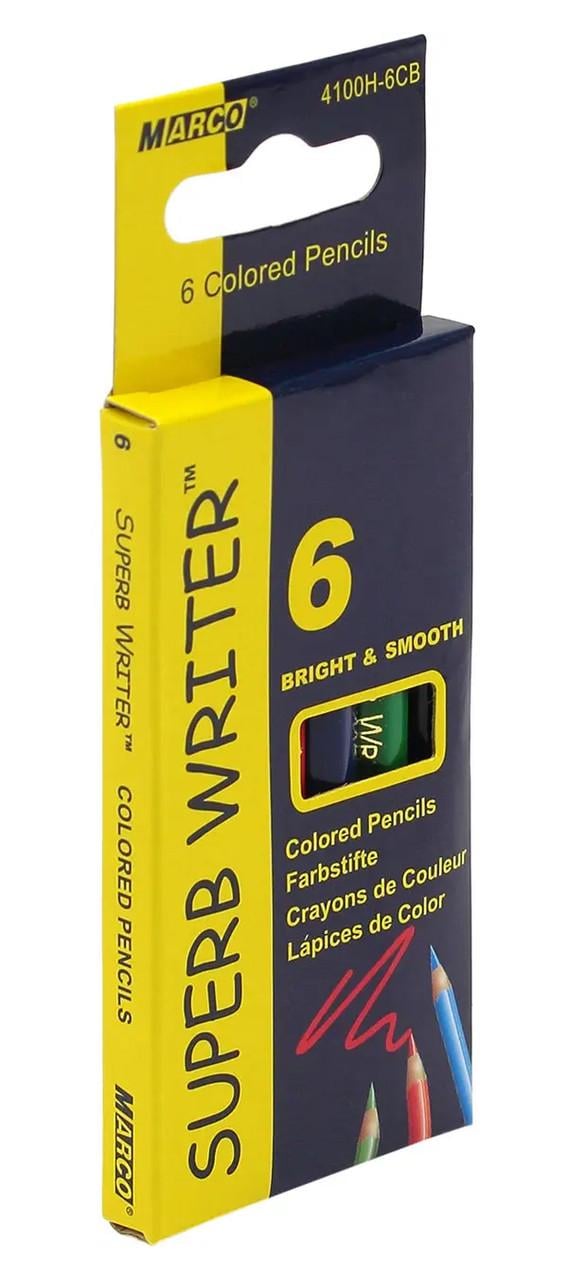 Олівці кольорові Marco Superb Writer 6 кольорів короткі