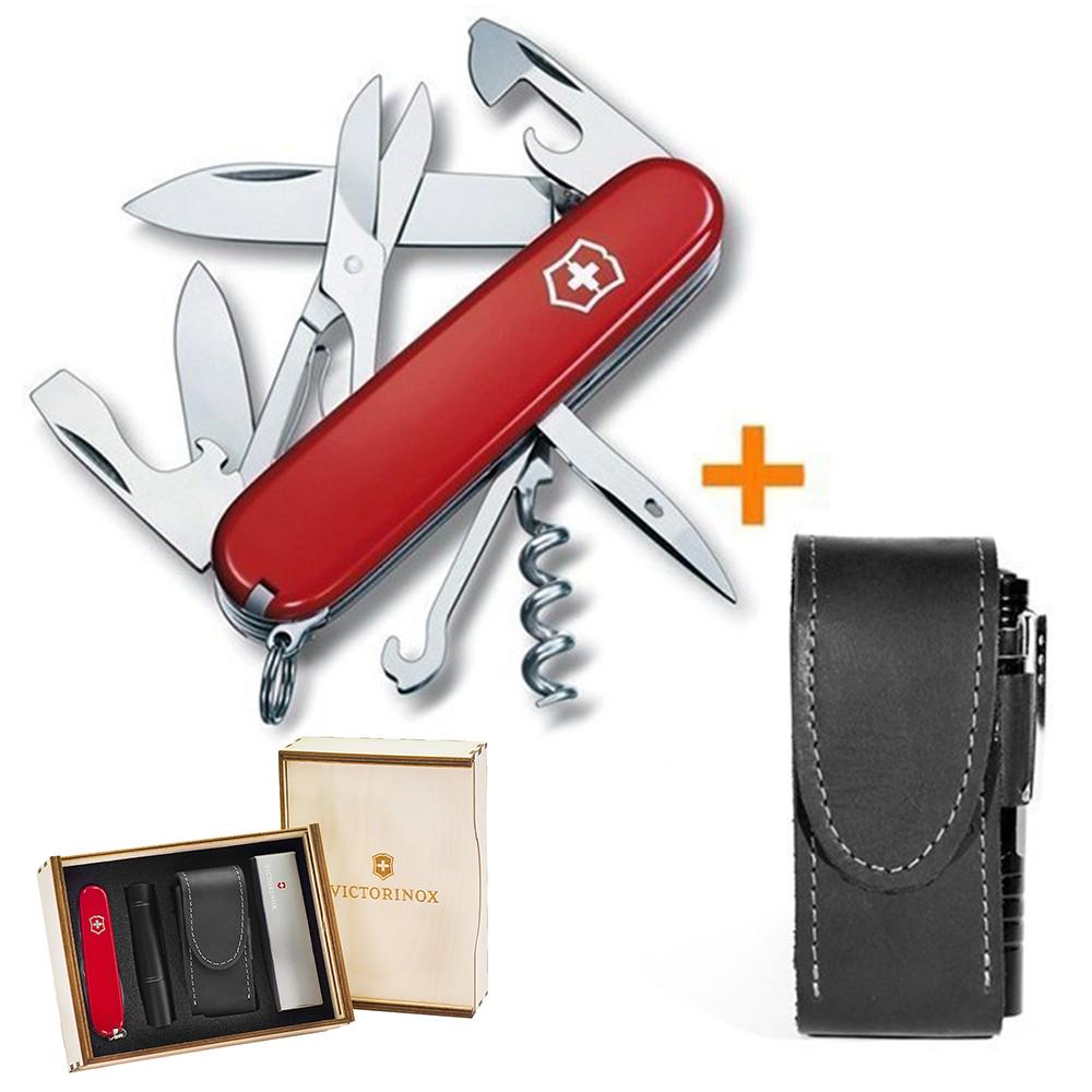 Комплект нож Victorinox Climber 1.3703/чехол с фонариком - фото 3