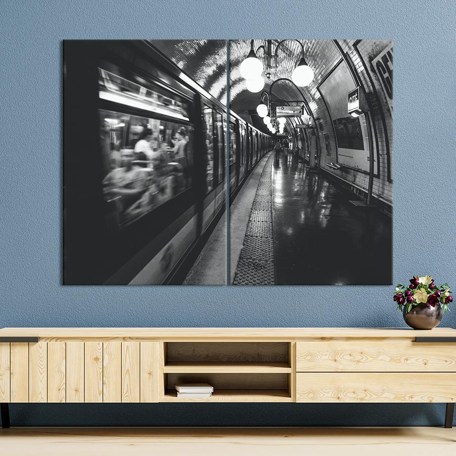 Настенний декор Чёрно-белое метро 111x81 см (A728-2)