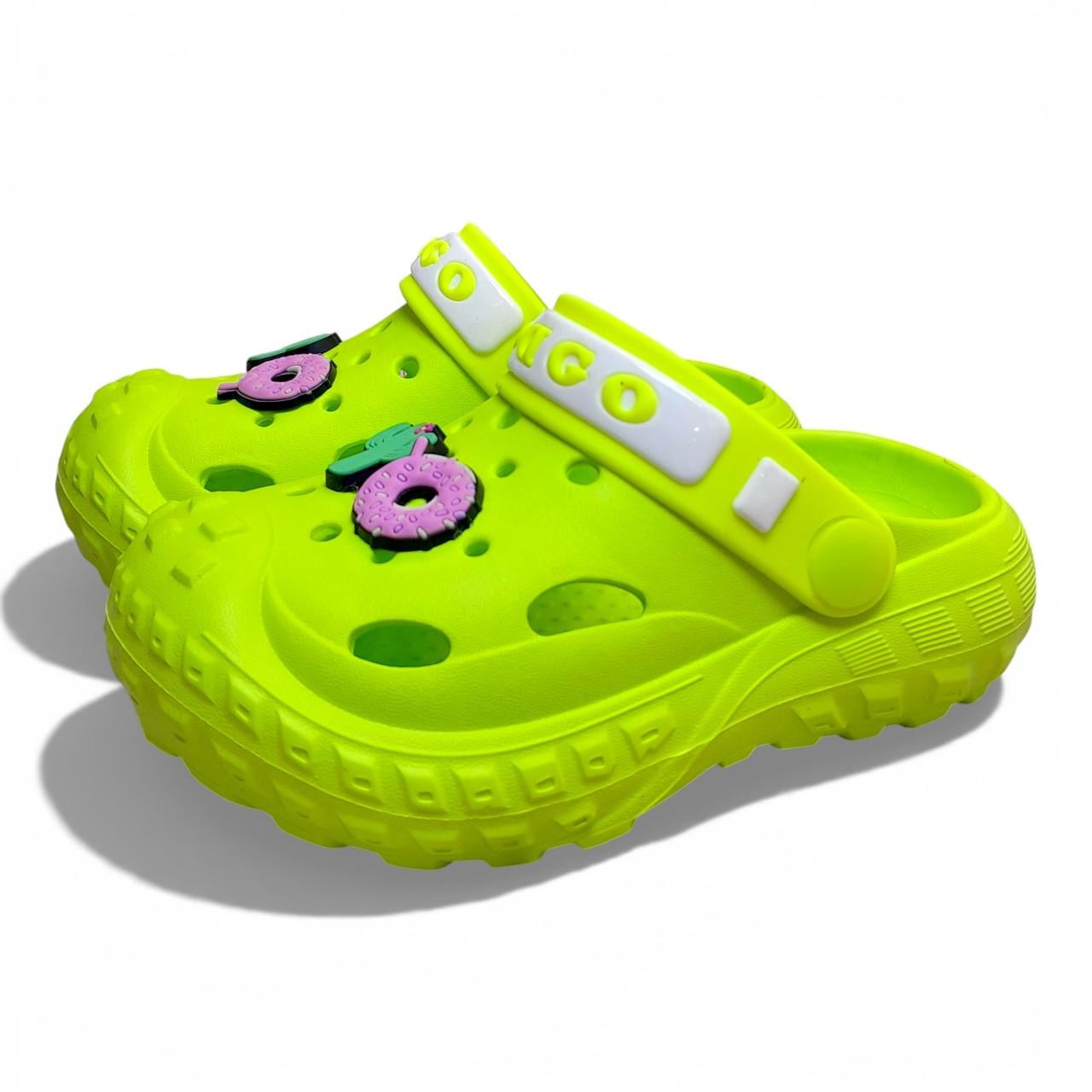 Сабо детские Dago с джибитсами р. 26 16,5 см Лайм (2927386560)