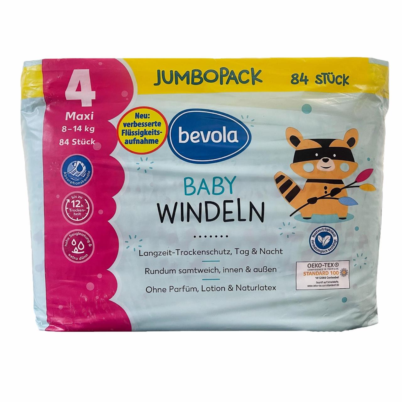 Підгузки Bevola Baby 4 Maxi Jumbopack 8-14 кг 84 шт. (2563995525)