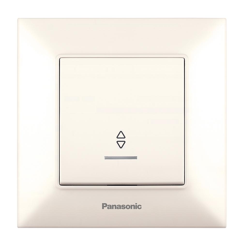 Выключатель Panasonic Arkedia Slim одноклавишный проходной с подсветкой Кремовый (22854)