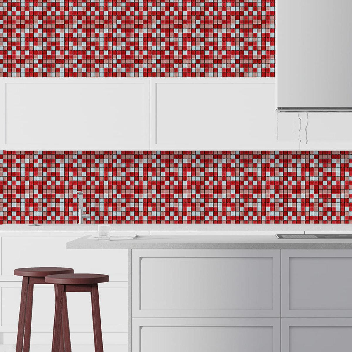 Мозаїка з декоративного скла 298х298х4,5 мм Червоний (SW-00002367) - фото 5 Мозаїка з декоративного скла 298х298х4,5 мм Червоний (SW-00002367) - фото 5