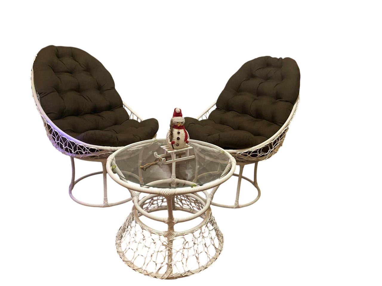 Набор мебели Сімейний Затишок RALAX плетеные садовые из ротанга Белый