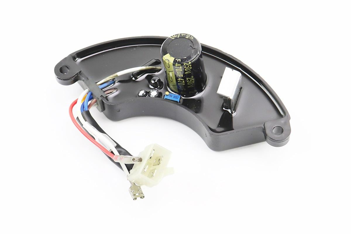 Реле напряжения AVR однофазное к генераторам корпус/сегмент/пластик/контакты-2 мама/+ 4 папа/250 V/470µF 4-6 кВт