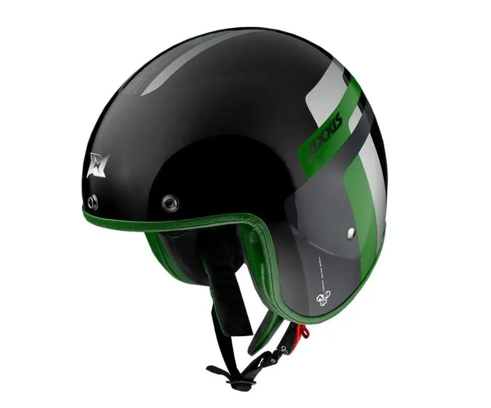 Мотошлем Axxis HORNET SV Old Style B6 2XL Green (47589)