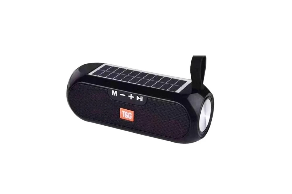 Колонка бездротова портативна TG/182 Bluetooth з сонячною панеллю Black (373726)