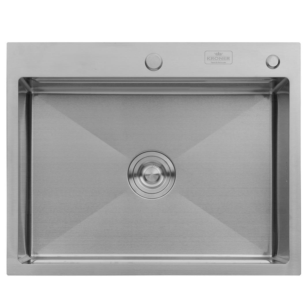 Мойка кухонная Kroner CV031452 из нержавеющей стали прямоугольная 630x500 мм 1 мм (25964604)