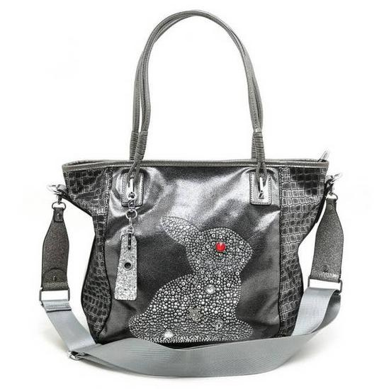 Сумка женская Bunny кожаная Silver (id_1538)