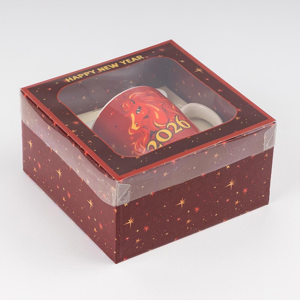 Чашка з ложечкою Символ 2026 Вогняний Кінь 200 мл (9250-004) - фото 2 Чашка з ложечкою Символ 2026 Вогняний Кінь 200 мл (9250-004) - фото 2