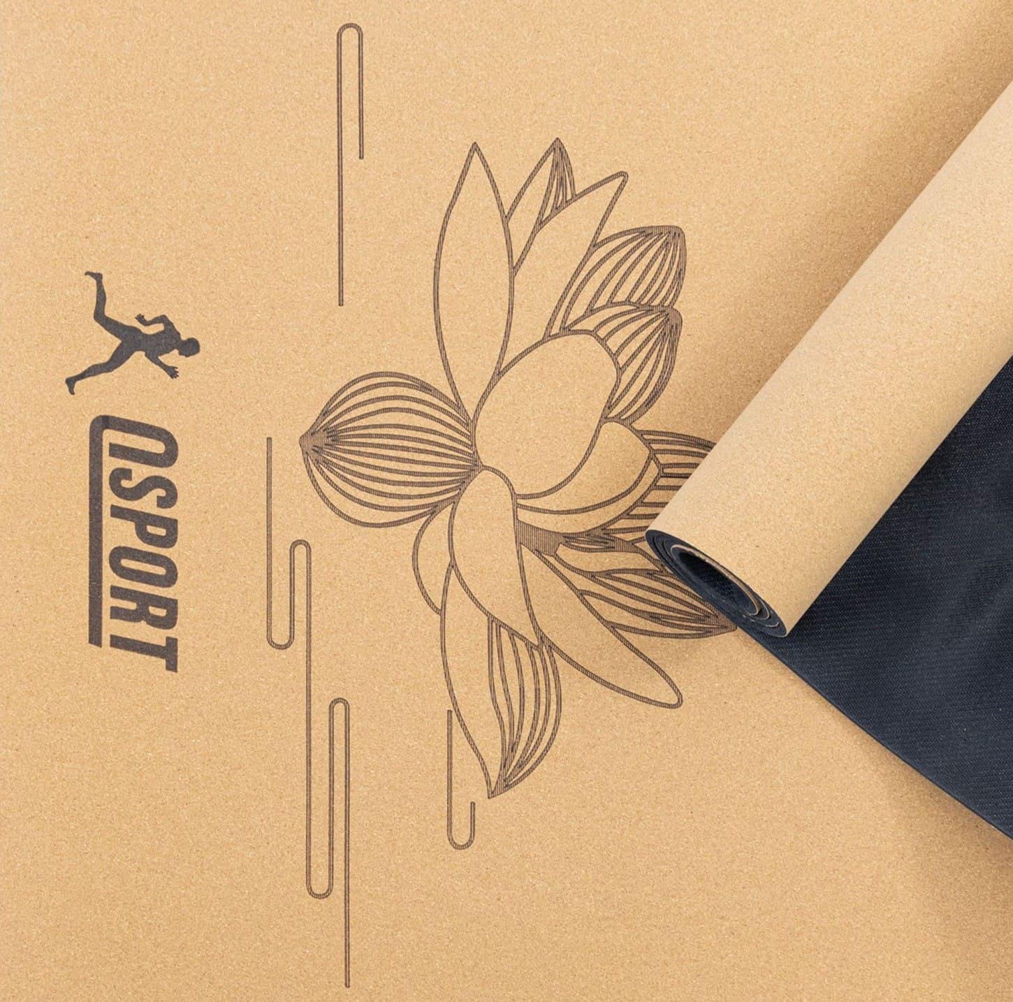 Килимок для йоги та фітнесу OSPORT пробковий двошаровий 183х61х0,4 см (OF-0285) - фото 4