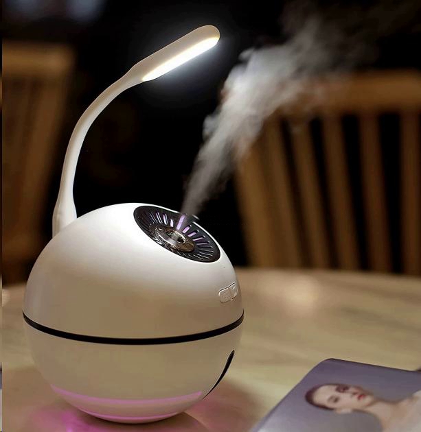 Индивидуальный увлажнитель воздуха для рабочего места салона авто и малых помещений вентилятор ночник (474060433) Белый - фото 3 Индивидуальный увлажнитель воздуха для рабочего места салона авто и малых помещений вентилятор ночник (474060433) Белый - фото 3