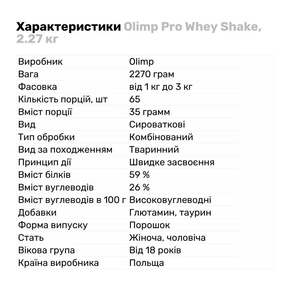 Протеїн Olimp Pro Whey Shake 2,27 кг Шоколад (1608V2523) - фото 5