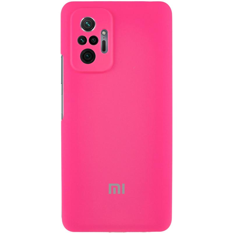 Противоударный Чехол Silicone Cover Lakshmi Full Camera (AAA) with Logo для Xiaomi Redmi Note 10 Pro / 10 Pro Max Розовый/Barbie Pink