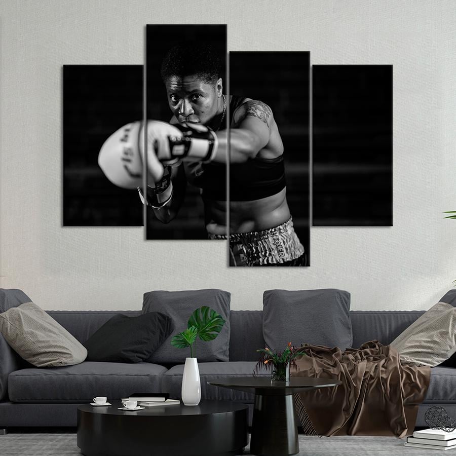 Картина спорт Девушка-боец 89x56 см (A1269-4)