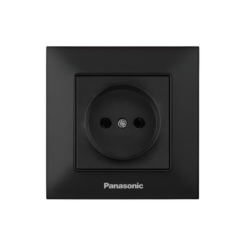 Розетка без заземления Panasonic Arkedia Slim ABS Черный (WNTC02012B UA1)
