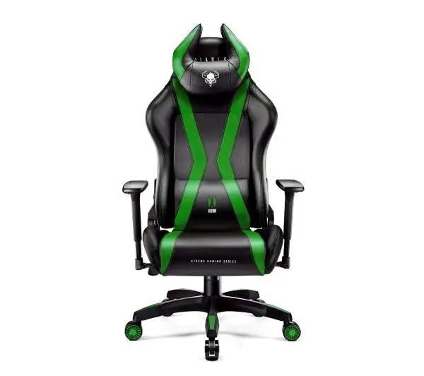 Крісло геймерське Diablo Chairs X-One 2.0 Normal Size екошкіра Чорно-зелений (X-ONECZNIE20G)