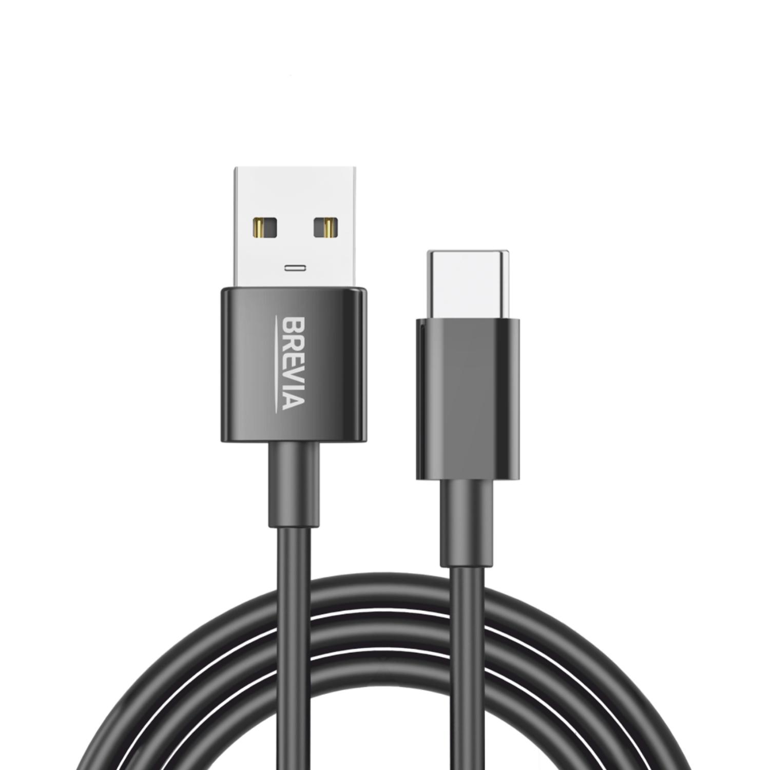 Кабель Brevia USB to Type-C 2,4А box 1 м Черный (55100BUCC1)