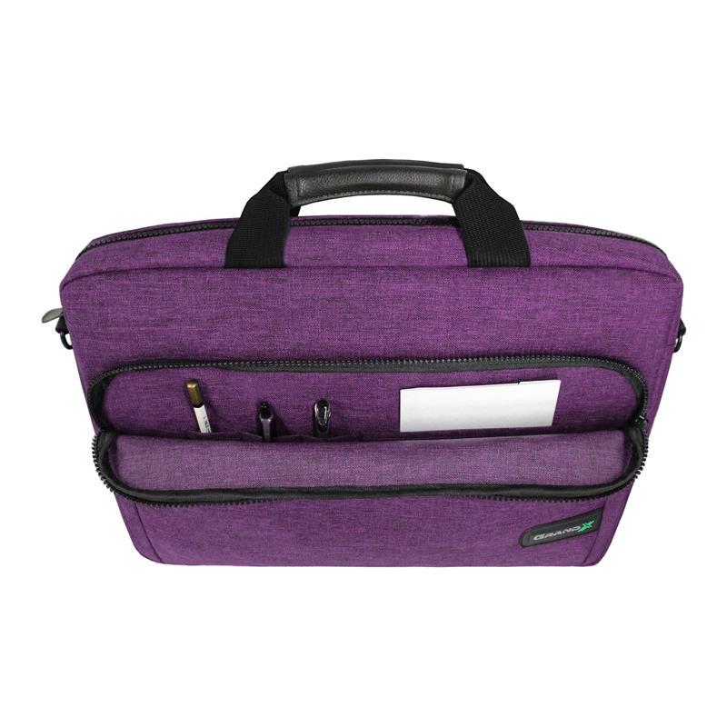 Сумка для ноутбука Grand-X SB-138P Zipper 14" Purple (26449054) - фото 4 Сумка для ноутбука Grand-X SB-138P Zipper 14" Purple (26449054) - фото 4