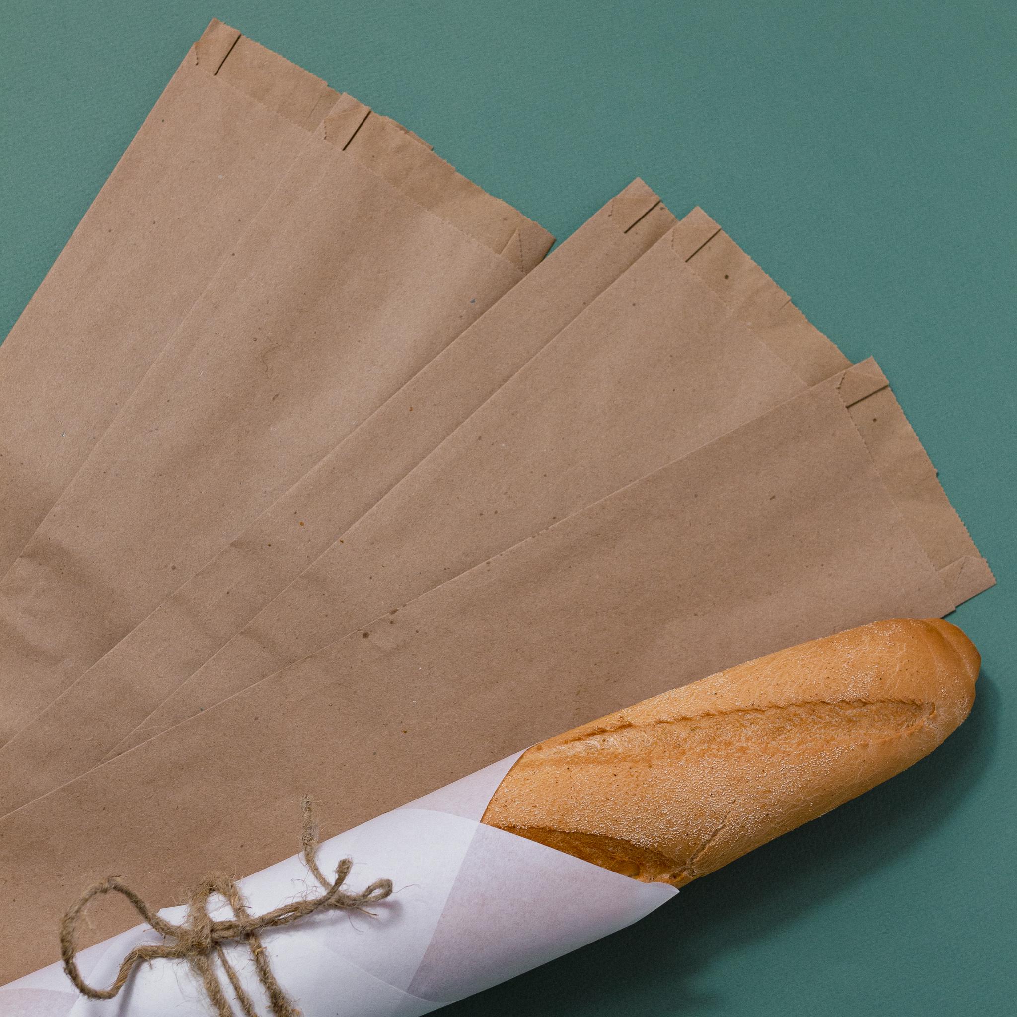 Пакет бумажный для багета крафт 100х40х530 мм 500 шт. Бурый - фото 2